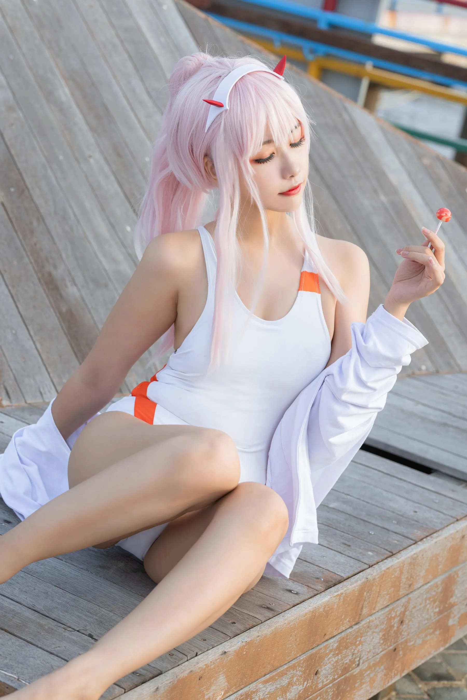 Momoko葵葵 – NO.36 DARLING in the FRANXX 02 泳装 兔女郎花嫁 [61P]插图2